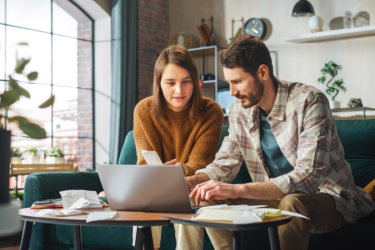 DIY investor analyzing market trends at home